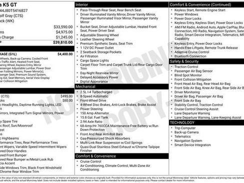 Used 2026 Kia K5 GT w/ GT1 Package FWD image 2