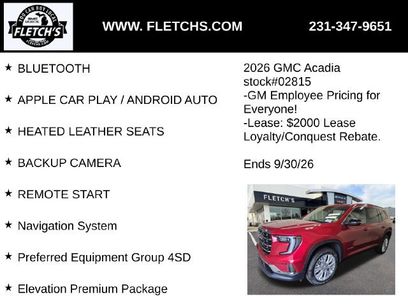 New 2026 GMC Acadia Elevation w/ Elevation Premium Package