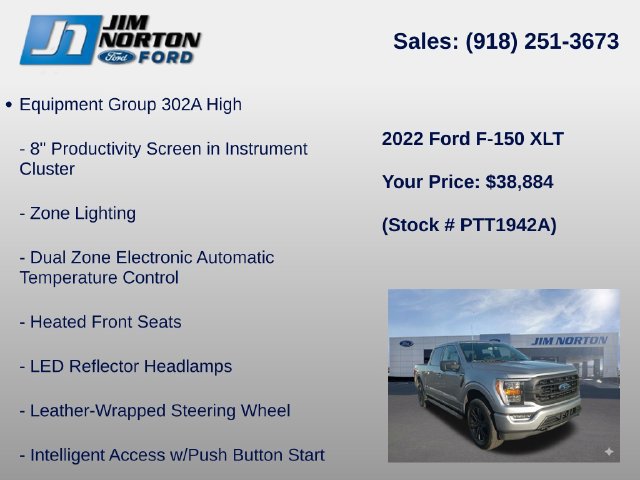 Used 2022 Ford F150 XLT w/ Equipment Group 302A High AWD/4WD image 14