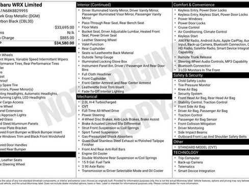 Used 2019 Subaru WRX Limited image 32