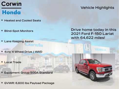 Used 2021 Ford F150 Lariat AWD/4WD image 6