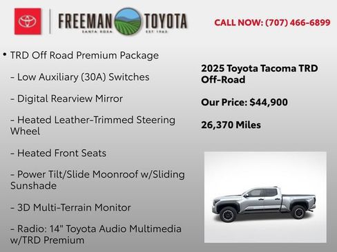 Used 2025 Toyota Tacoma TRD Off-Road w/ TRD Off Road Premium Package AWD/4WD image 5