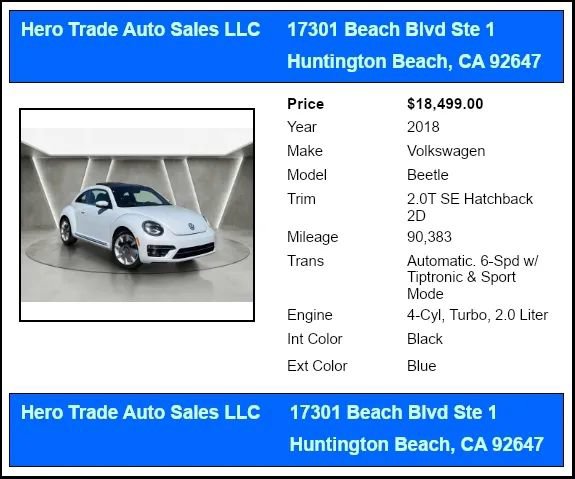 Used 2018 Volkswagen Beetle 2.0T SE w/ SE Premium Package FWD image 46