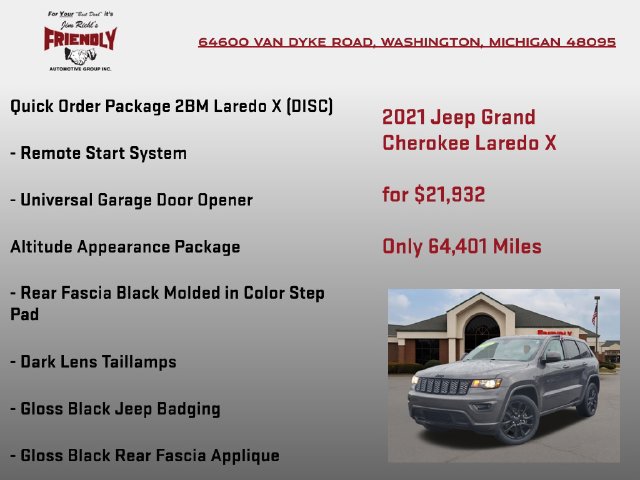 Used 2021 Jeep Grand Cherokee Laredo X AWD/4WD image 10
