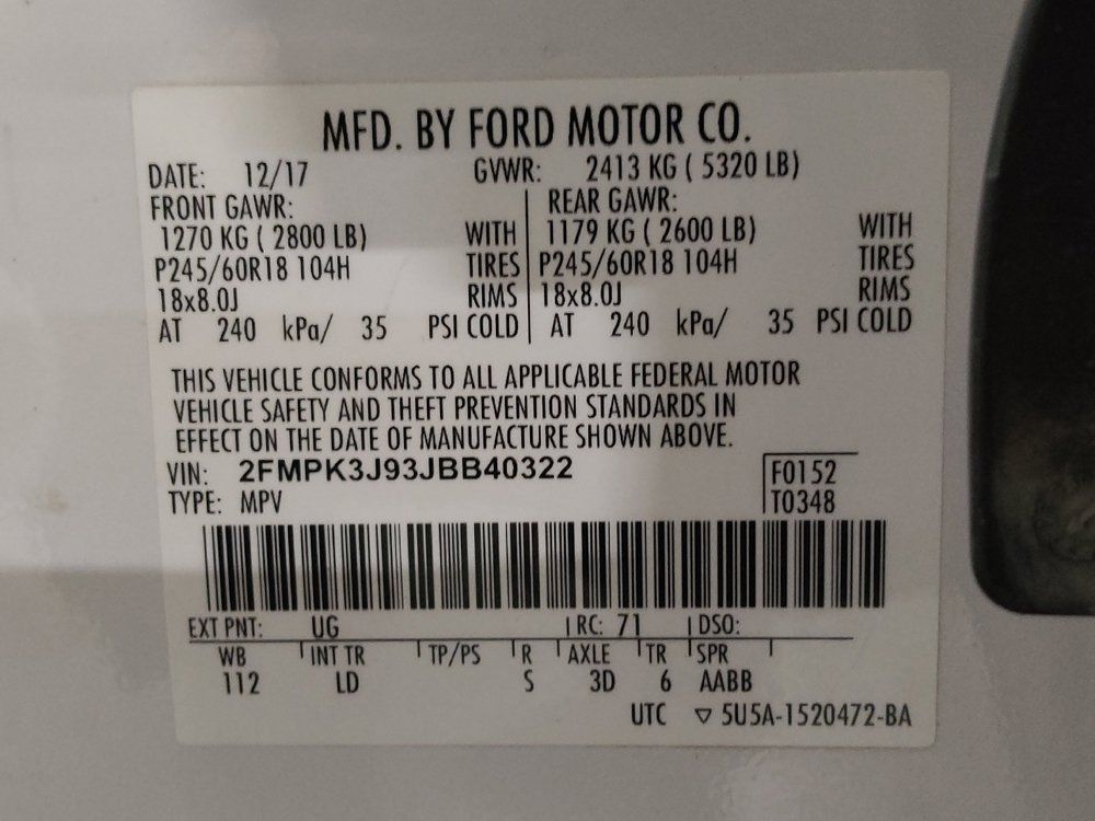Used 2018 Ford Edge SEL w/ Equipment Group 201A FWD image 33