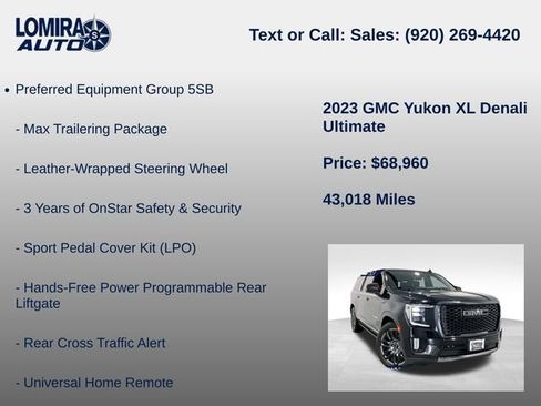 Used 2023 GMC Yukon XL Denali Ultimate AWD/4WD image 27