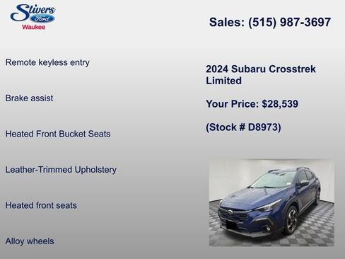 Used 2024 Subaru Crosstrek 2.5i Limited AWD/4WD image 16