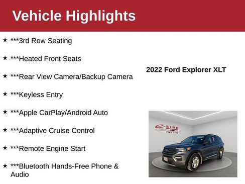 Used 2022 Ford Explorer XLT w/ Equipment Group 202A image 3