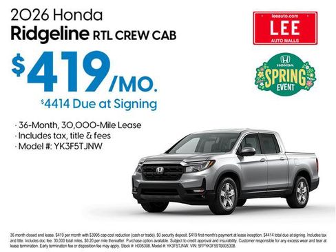 New 2026 Honda Ridgeline RTL image 4