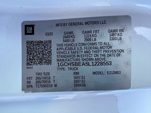 Used 2020 Chevrolet Colorado W/T w/ WT Convenience Package image 11