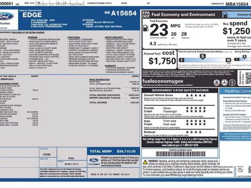Used 2021 Ford Edge SEL w/ Convenience Package AWD/4WD image 7