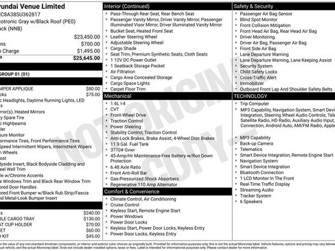 Certified 2025 Hyundai Venue Limited FWD image 21