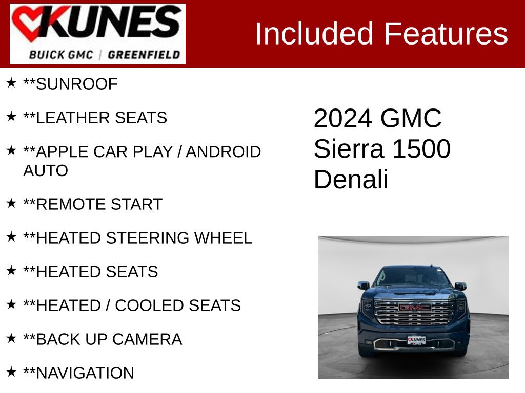 Used 2024 GMC Sierra 1500 Denali w/ Denali Reserve Package AWD/4WD image 2