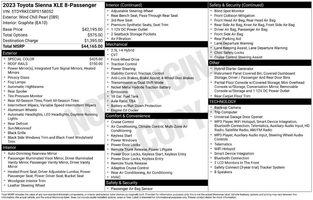 Certified 2023 Toyota Sienna XLE FWD image 5