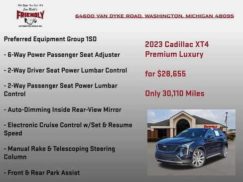 Used 2023 Cadillac XT4 Premium Luxury w/ Cold Weather Package FWD image 5