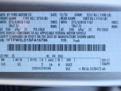 New 2025 Ford F150 XLT w/ Equipment Group 302A MID image 15