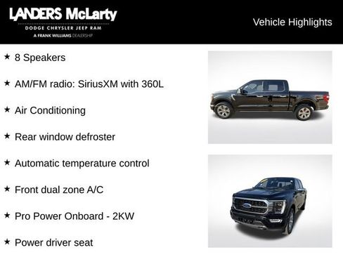 Used 2023 Ford F150 Platinum w/ Equipment Group 701A High image 6