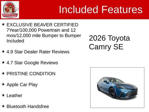 Used 2026 Toyota Camry SE image 4