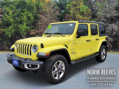 Used 2022 Jeep Wrangler Unlimited Sahara w/ LED Lighting Group image 1