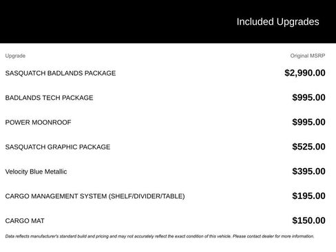New 2025 Ford Bronco Sport Badlands w/ Sasquatch Badlands Package image 20