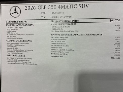New 2026 Mercedes-Benz GLE 350 4MATIC image 19