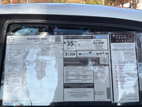 New 2025 Nissan Versa S w/ Trunk Package image 12