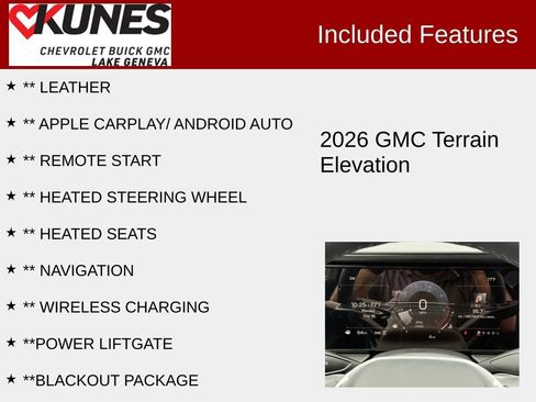 New 2026 GMC Terrain Elevation w/ Elevation Premium Package AWD/4WD image 3