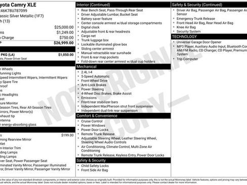 Used 2008 Toyota Camry XLE w/ Leather Pkg FWD image 31