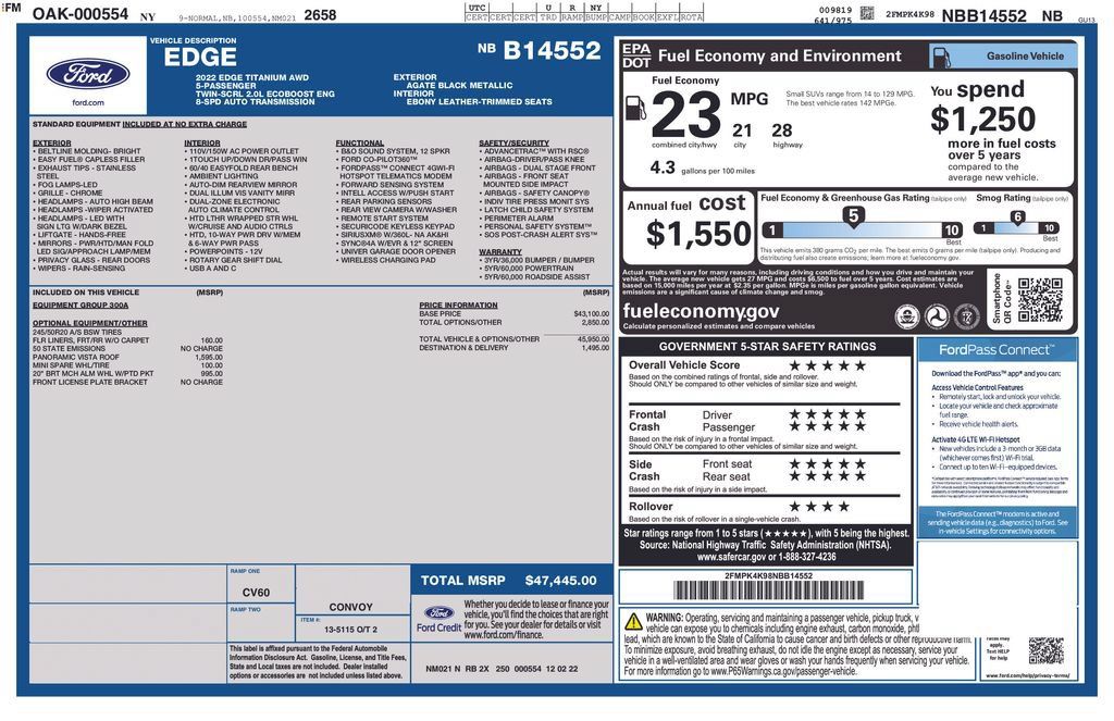 Used 2022 Ford Edge Titanium AWD/4WD image 32