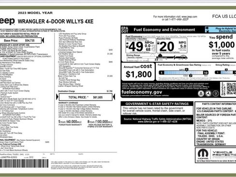Used 2023 Jeep Wrangler Unlimited w/ Cold Weather Group AWD/4WD image 16