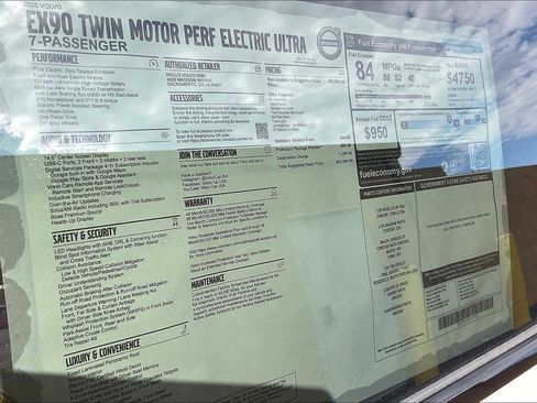 New 2025 Volvo EX90 Ultra image 36