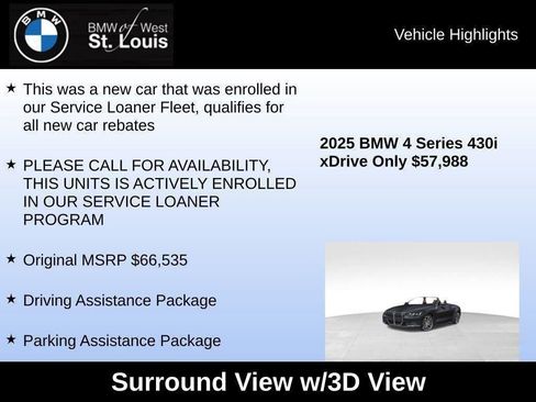 Used 2025 BMW 430i xDrive Convertible w/ Premium Package image 38