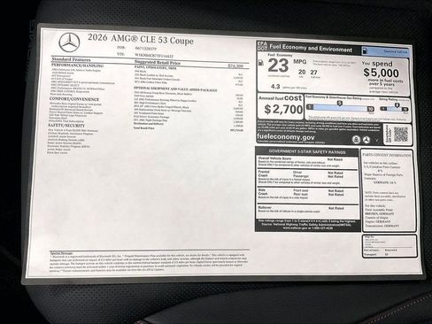 New 2026 Mercedes-Benz CLE 53 AMG 4MATIC Coupe image 19
