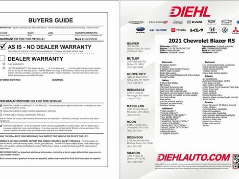 Certified 2021 Chevrolet Blazer RS image 38