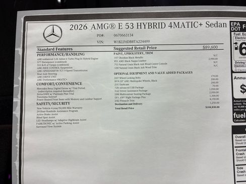New 2026 Mercedes-Benz E 53 AMG e 4MATIC Sedan image 23