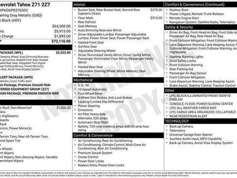 Used 2023 Chevrolet Tahoe Z71 w/ Luxury Package AWD/4WD image 7