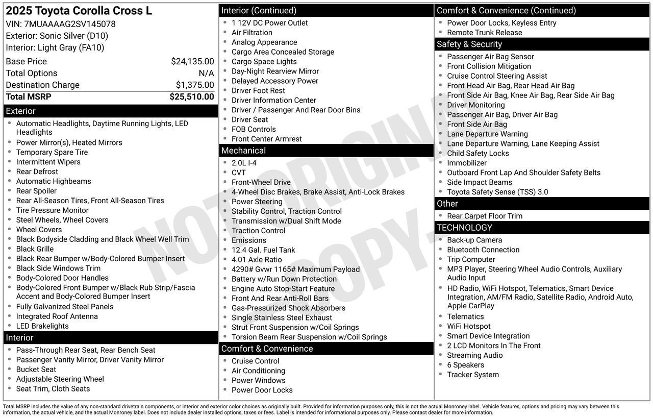 Used 2025 Toyota Corolla Cross L FWD image 5
