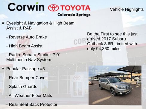 Used 2017 Subaru Outback 3.6R Limited image 4