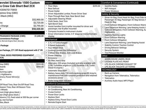 New 2026 Chevrolet Silverado 1500 Custom Trail Boss w/ Dark Appearance Package image 28