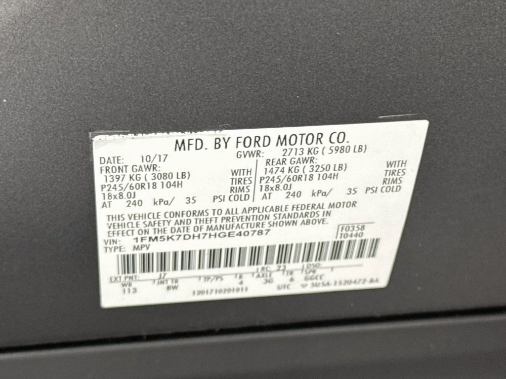 Used 2017 Ford Explorer XLT w/ Equipment Group 202A FWD image 35
