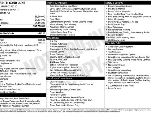Used 2023 INFINITI QX60 Luxe w/ Cargo Package FWD image 27
