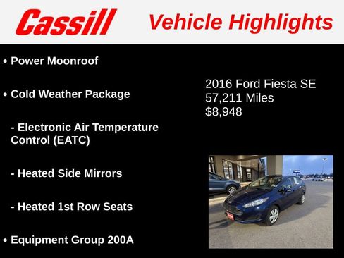 Used 2016 Ford Fiesta SE w/ Cold Weather Package FWD image 7
