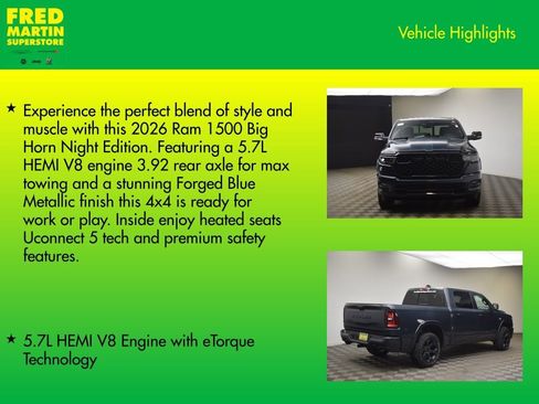 New 2026 RAM 1500 Big Horn w/ Night Edition image 8