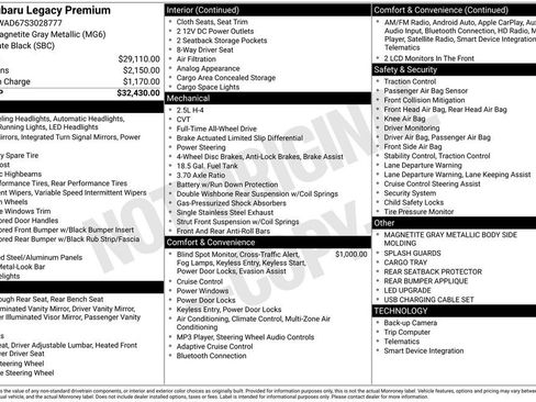 Used 2025 Subaru Legacy Premium image 8
