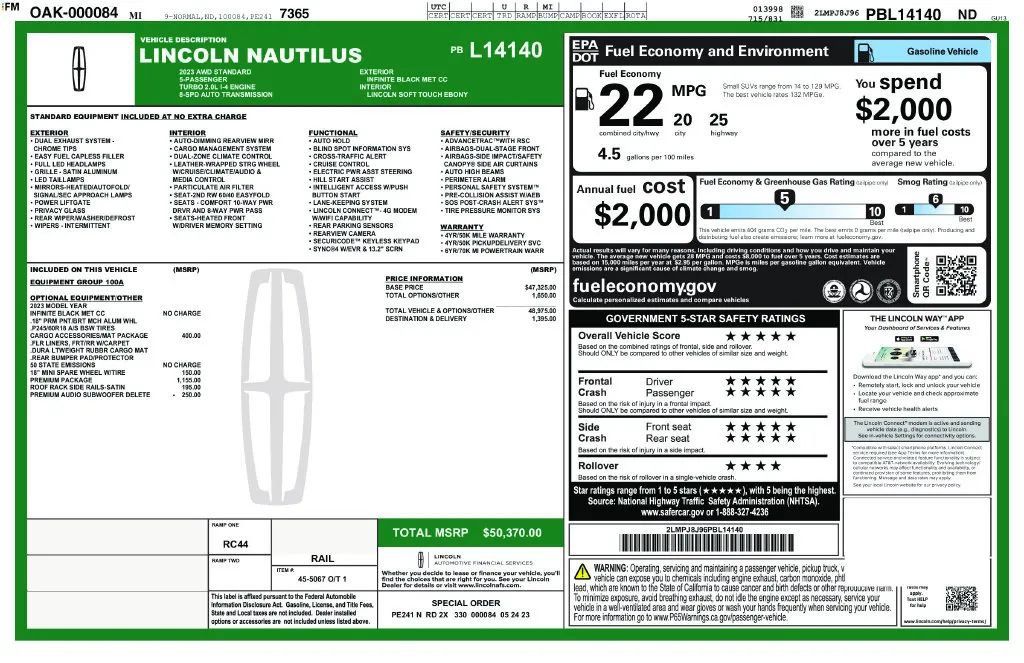 Used 2023 Lincoln Nautilus AWD w/ Premium Package image 2