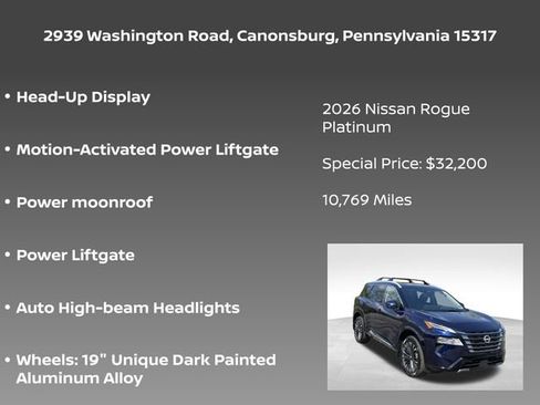 Used 2026 Nissan Rogue Platinum w/ Platinum Premium Package AWD/4WD image 10