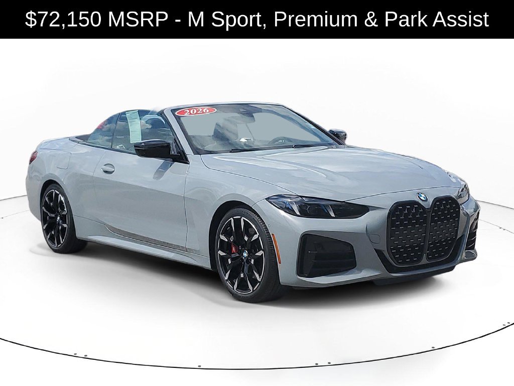 Used 2026 BMW 430i Convertible w/ M Sport Package RWD image 1