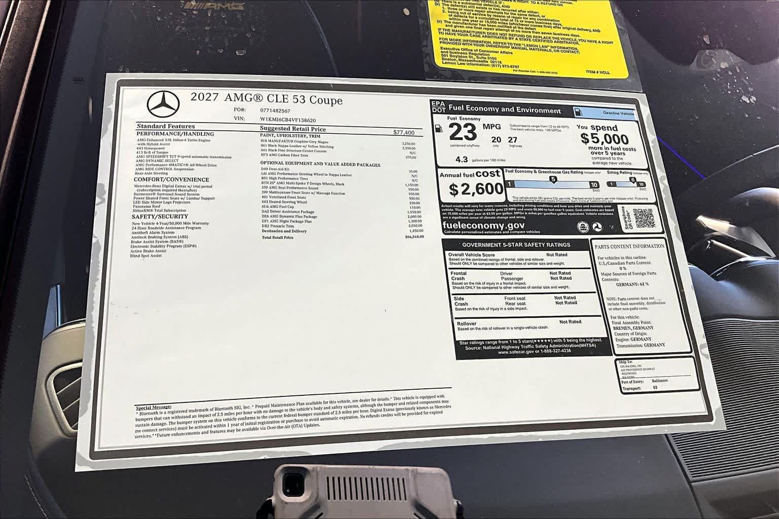 New 2027 Mercedes-Benz CLE 53 AMG 4MATIC Coupe image 18
