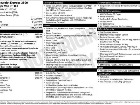 Used 2012 Chevrolet Express 3500 LT w/ LT Preferred Equipment Group image 2