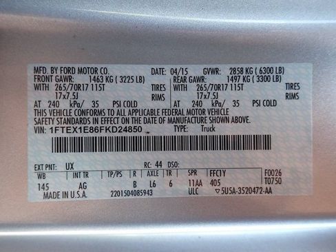 Used 2015 Ford F150 XL w/ Equipment Group 101A Mid AWD/4WD image 14
